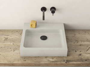 ELLE - Countertop square cement washbasin - Washbasin by Moab