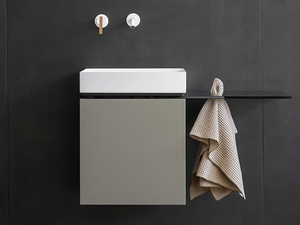 P40 - Wall-mounted vanity unit with door - Door by Moab