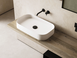 PLANK - Single wooden washbasin countertop - Washbasin by Moab