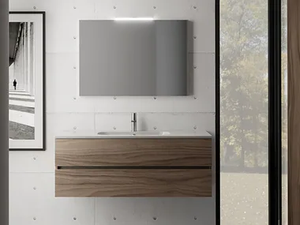 EASY 6 - Wall-mounted HPL vanity unit with drawers - Washbasin cabinet by Mobilcrab