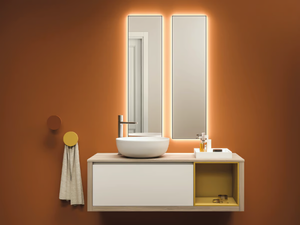 FRAME 6A - Wall-mounted HPL vanity unit - Washbasin cabinet by Mobilcrab