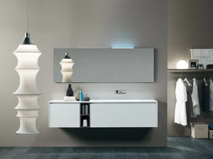 INFINITY 8 - Wall-mounted HPL vanity unit with drawers - Washbasin cabinet by Mobilcrab