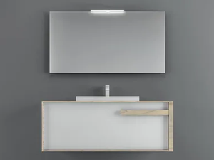 IN&OUT 3 - Wall-mounted HPL vanity unit - Washbasin cabinet by Mobilcrab