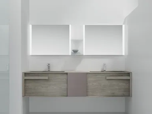 IN&OUT 6 - Double wall-mounted HPL vanity unit - Washbasin cabinet by Mobilcrab