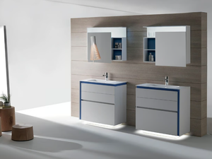 LINK 1 - Floor-standing vanity unit with drawers - Washbasin cabinet by Mobilcrab