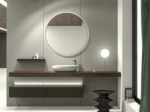 PIANI 10 - HPL washbasin countertop / vanity unit - Washbasin cabinet by Mobilcrab