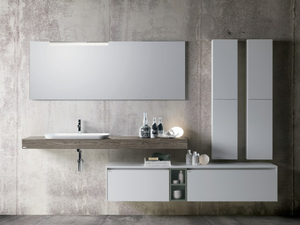 PIANI 2 - HPL washbasin countertop / vanity unit - Washbasin cabinet by Mobilcrab