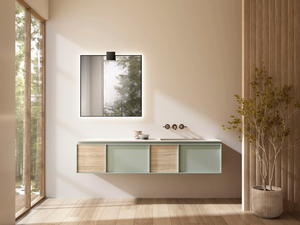 ZEN 2 - Wall-mounted HPL vanity unit - Washbasin cabinet by Mobilcrab