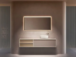 ZEN 4 - Wall-mounted HPL vanity unit - Washbasin cabinet by Mobilcrab