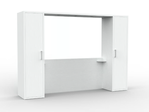 ZEUS PO 02 - Storage headboard with integrated nightstands for hotel rooms - Bed frame by Mobilspazio