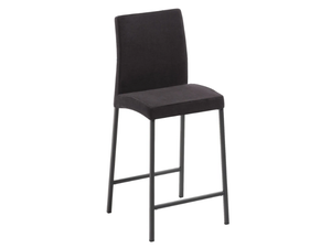 NAOMI - High upholstered fabric stool with footrest - Stool by Mobliberica