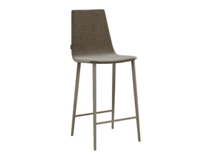 SALT - High upholstered fabric stool with footrest - Stool by Mobliberica