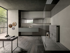 SKILL - Porcelain stoneware bathroom furniture set - Washbasin cabinet by MODULNOVA