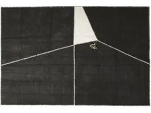 BLACK IS BLACK - Rectangular handmade hemp rug - Rug by Mohebban