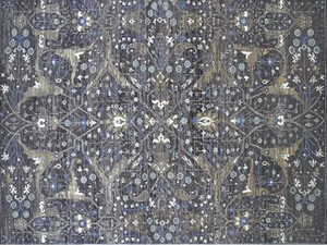 HERIZ - H4006 - Patterned rectangular handmade wool rug - Rug by Mohebban