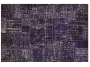 PATCHWORK DARK PURPLE - Rectangular patchwork handmade rug - Rug by Mohebban