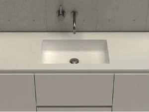 MODUL DESK 50 - Rectangular single washbasin with integrated countertop - Washbasin by MOMA Design