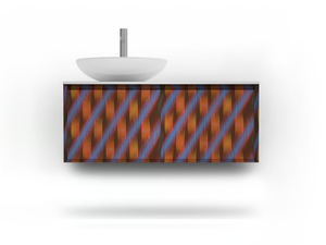 BRIDA MQ4120DDX - Wall-mounted vanity unit with drawers - Washbasin cabinet by MOMENTI