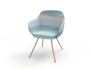 EYRE SED02 - Upholstered fabric chair with armrests - Chair by MOMENTI