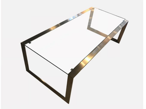 BARCELONA - Rectangular glass and steel coffee table - Coffee table by MORADA