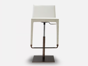 CUBÉ - High leather stool with gas lift - Stool by MORADA