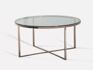 HOPE - Round copper and glass coffee table - Coffee table by MORADA