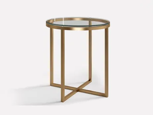 HOPE - Round copper and glass side table - Coffee table by MORADA