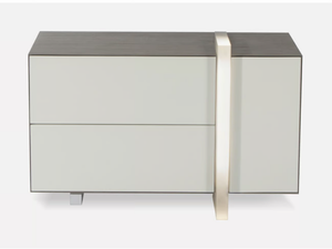 LUNA DEL MAR - Rectangular oak bedside table with drawers with built-in lights - Side table by MORADA