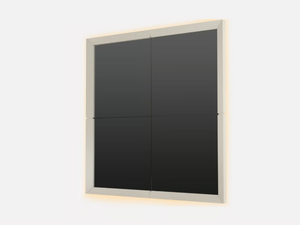 MARCO - Freestanding square framed oak mirror - Accessories by MORADA