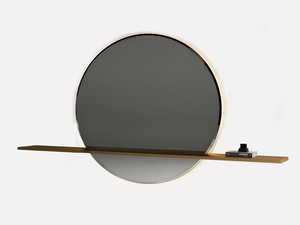 RONDITO - Metal hall mirror with shelf - Console by MORADA