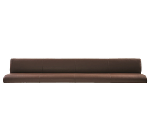 MOUNT - Wall-hung leather bench with back - Bench by MORE