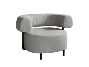OSO - Fabric easy chair with armrests - Armchair by MORE