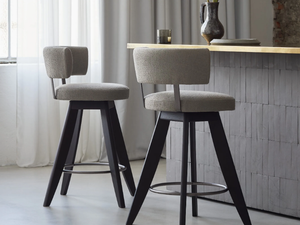PAR - Upholstered fabric stool - Stool by MORE
