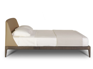 BELLAGIO - Ash double bed with upholstered headboard - Bed frame by Morelato