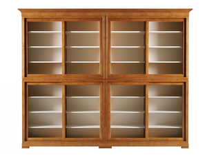 MODULO BIEDERMEIER - Modular cherry wood bookcase - Cabinet by Morelato