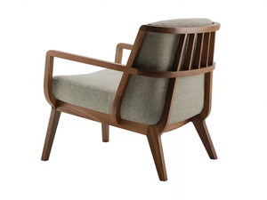 KAYA - Wooden armchair with armrests - Armchair by Morgan