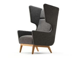 METRO - Wing fabric armchair - Armchair by Morgan