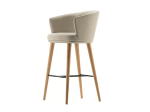 PORTO - Fabric barstool with footrest - Stool by Morgan