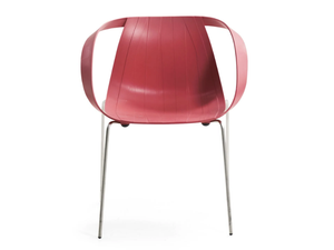 IMPOSSIBLE WOOD - Stackable polypropylene chair with armrests - Chair by Moroso