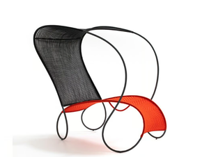 MODOU - Canopy polyethylene fibre sun lounger - Outdoor furniture by Moroso