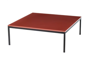 SALON NANÀ - Square glass and steel coffee table for living room - Coffee table by Moroso