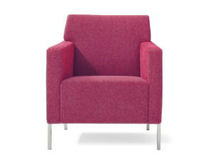 STEEL - Fabric easy chair with armrests - Armchair by Moroso