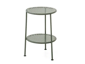 WORK IS OVER - Round steel coffee table - Coffee table by Moroso