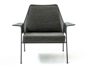 WORK IS OVER - Steel easy chair with armrests - Armchair by Moroso