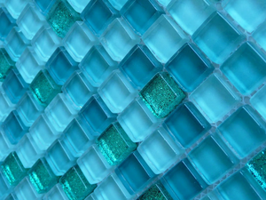 GLITTER GREEN - Glass mosaic - Floor tile-stone by Mosaix