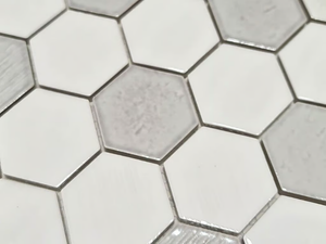 JAPAN HEXAGON WHIITE - Ceramic mosaic - Wall tile-stone-brick by Mosaix