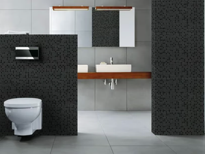 KUBA BLACK - Glass mosaic - Wall tile-stone-brick by Mosaix