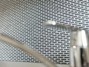 KUBA BRICK GREY - Glass mosaic - Floor tile-stone by Mosaix