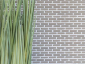 KUBA BRICK TAUPE - Glass mosaic - Floor tile-stone by Mosaix