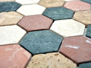 MARMO - 5690821 - Multicolor marble mosaic - Wall tile-stone-brick by Mosaix